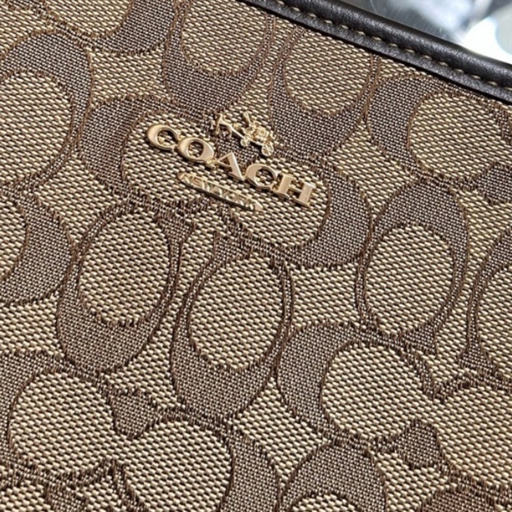 Coach Brown and Black Signature Tote - Picture 3 of 13